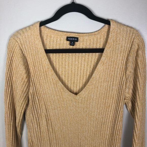 Torrid Yellow Gold Long Sleeve Sweater - Picture 2 of 7